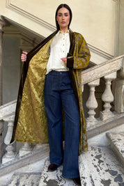 WU-SIDE - kimono jaquard viscosa - SENAPE