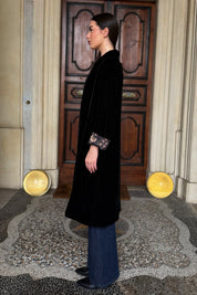 WU-SIDE - kimono velluto - NERO