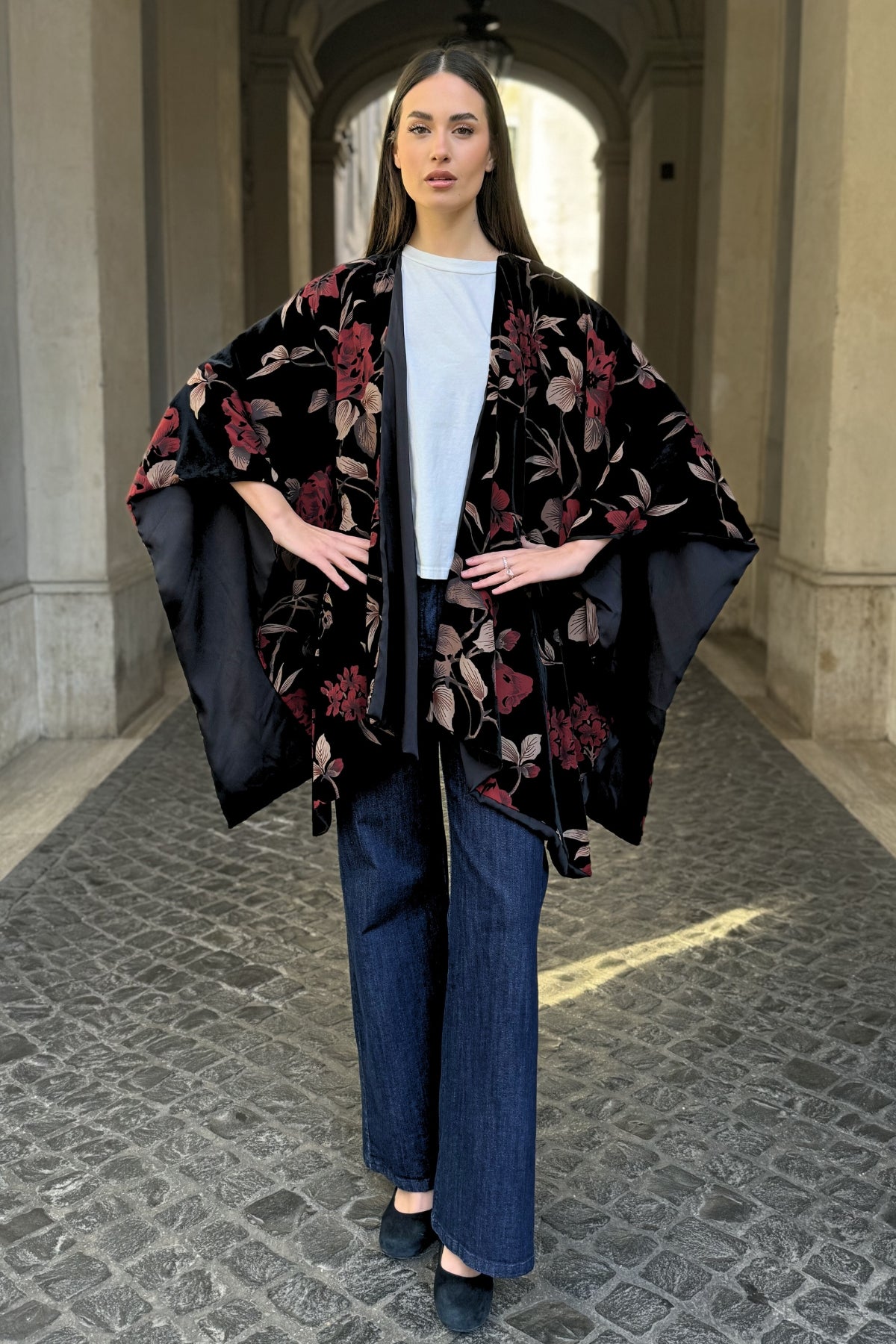 WU-SIDE - mantella devore - BLACK RED