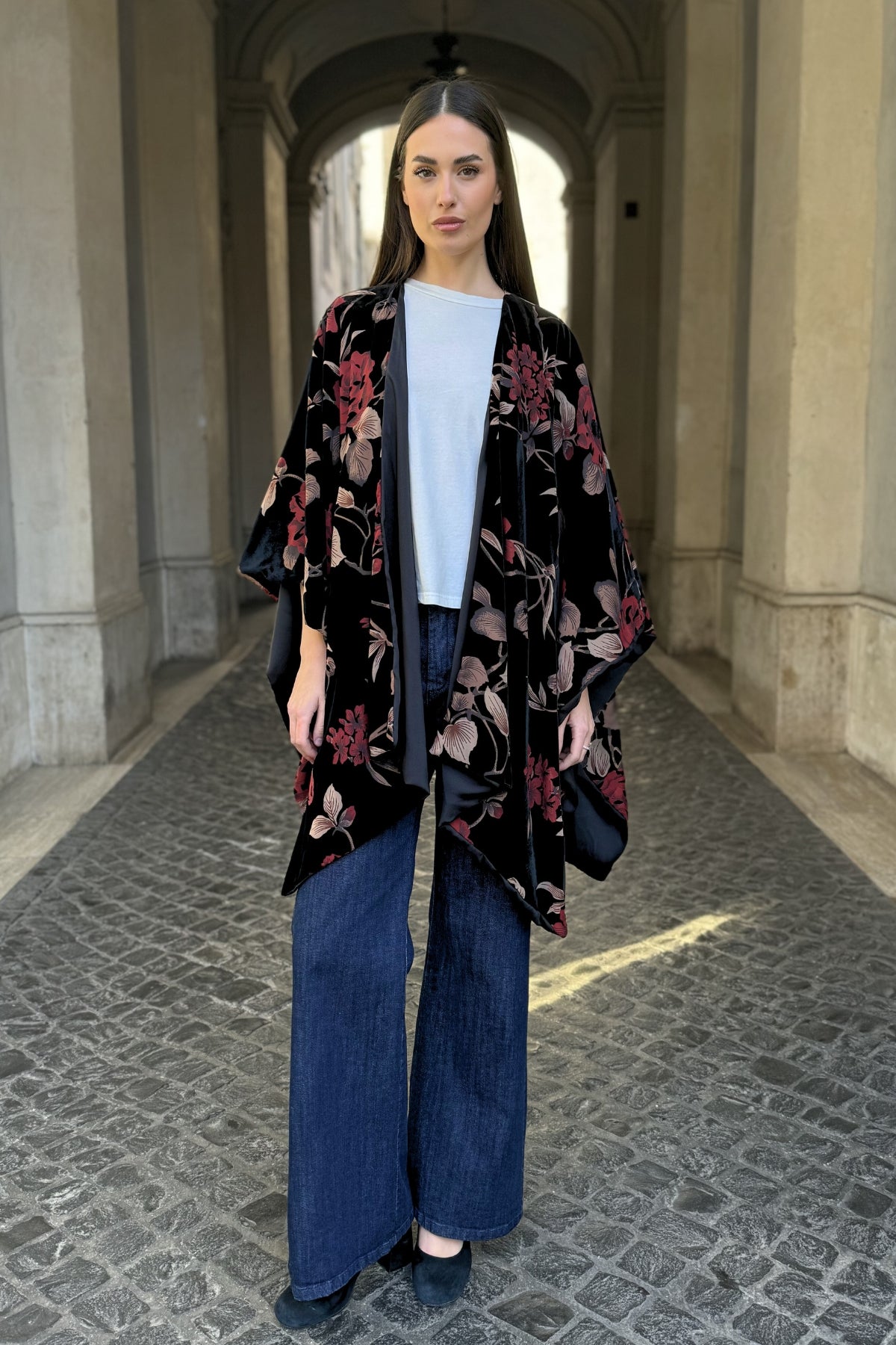 WU-SIDE - mantella devore - BLACK RED