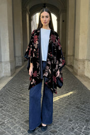 WU-SIDE - mantella devore - BLACK RED