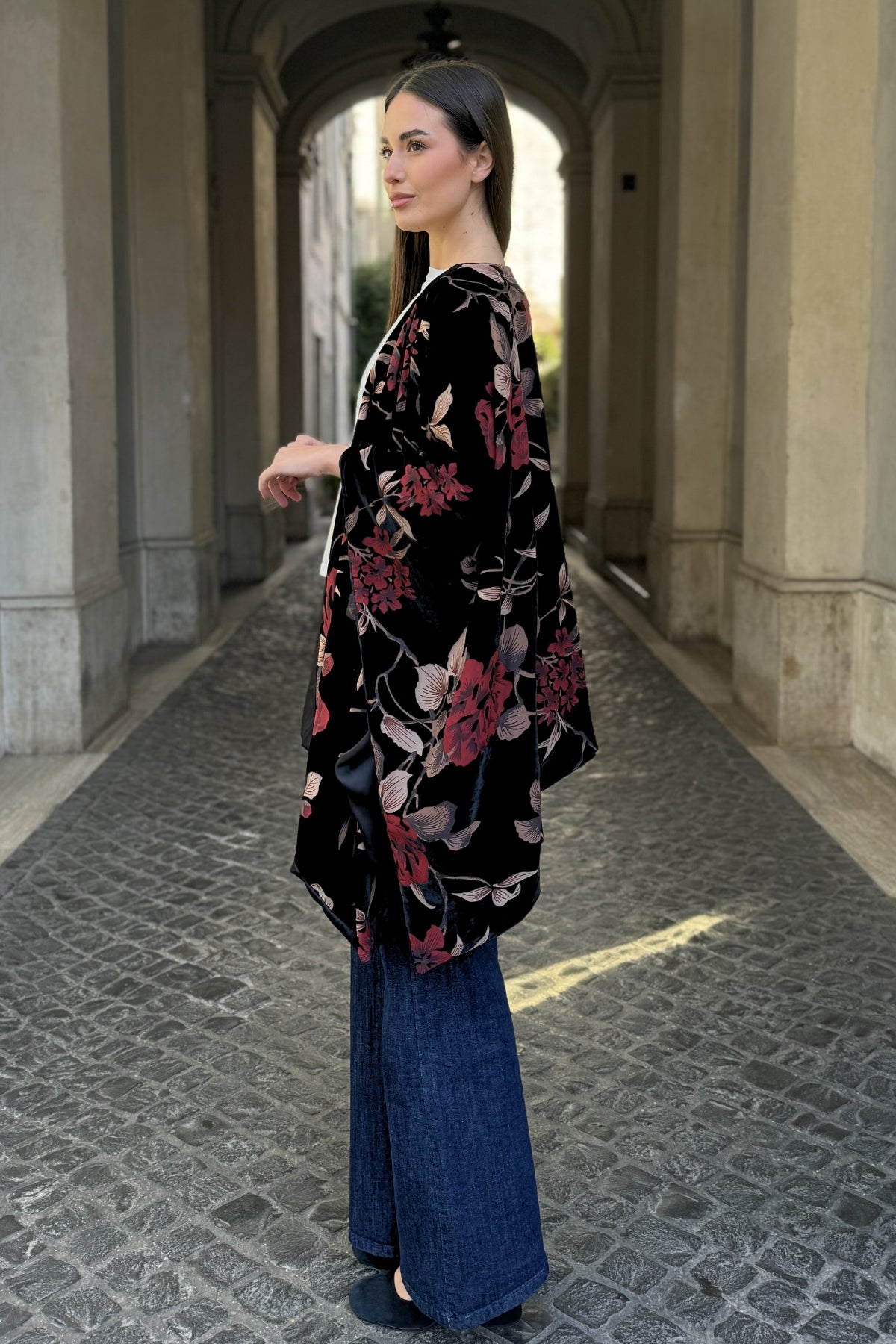 WU-SIDE - mantella devore - BLACK RED