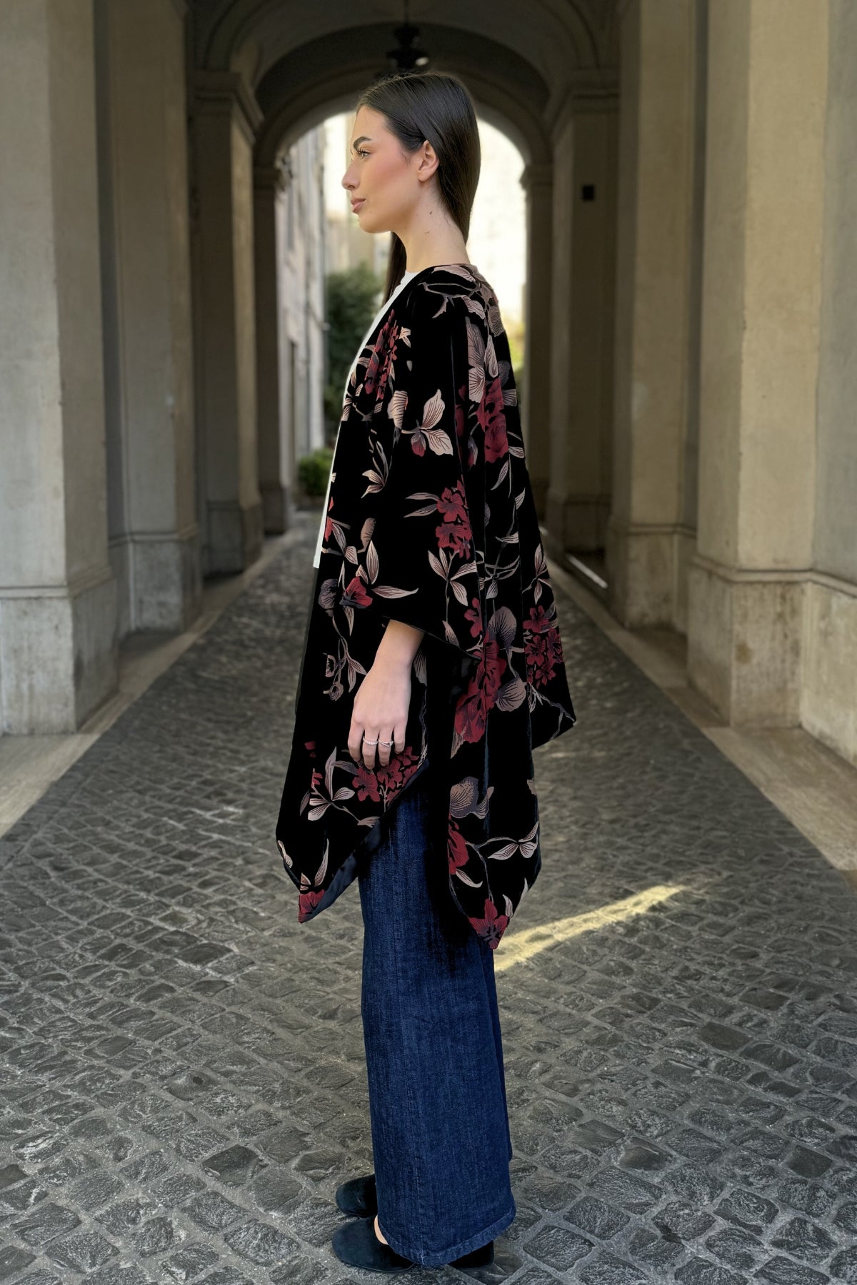 WU-SIDE - mantella devore - BLACK RED