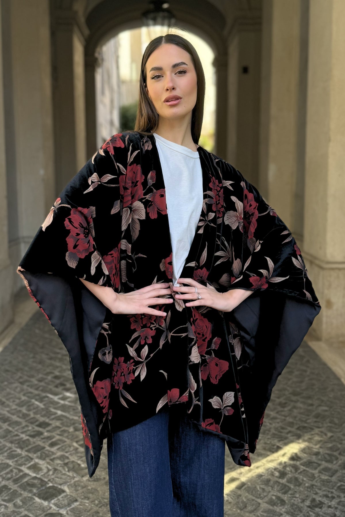 WU-SIDE - mantella devore - BLACK RED