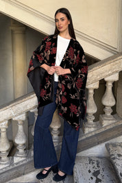 WU-SIDE - mantella devore - BLACK RED