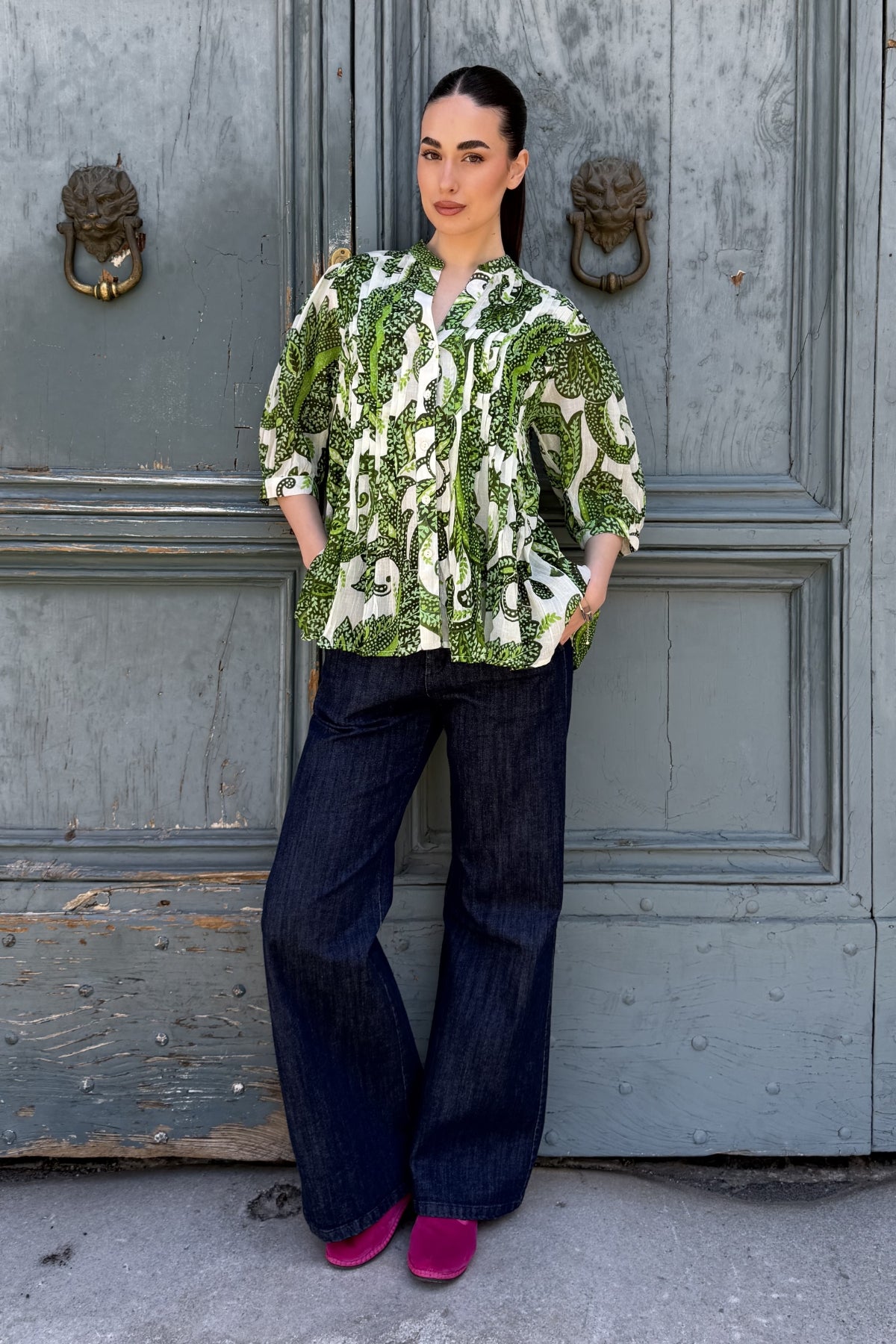 DERHY - blouse anouck - GREEN