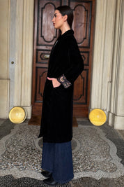 WU-SIDE - kimono velluto - NERO