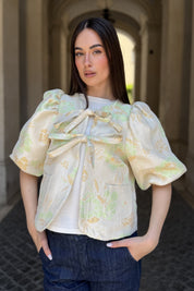 FLOW - giacca jacquard - VERDE