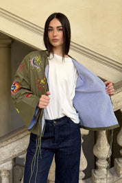 LUMINE PARIS - blusa lumine ricamo - KAKI