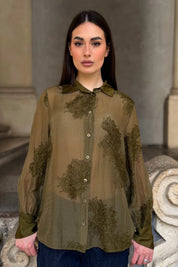 ARTEFILIA-MILANO - camicia solana ricamo - JUNIPER