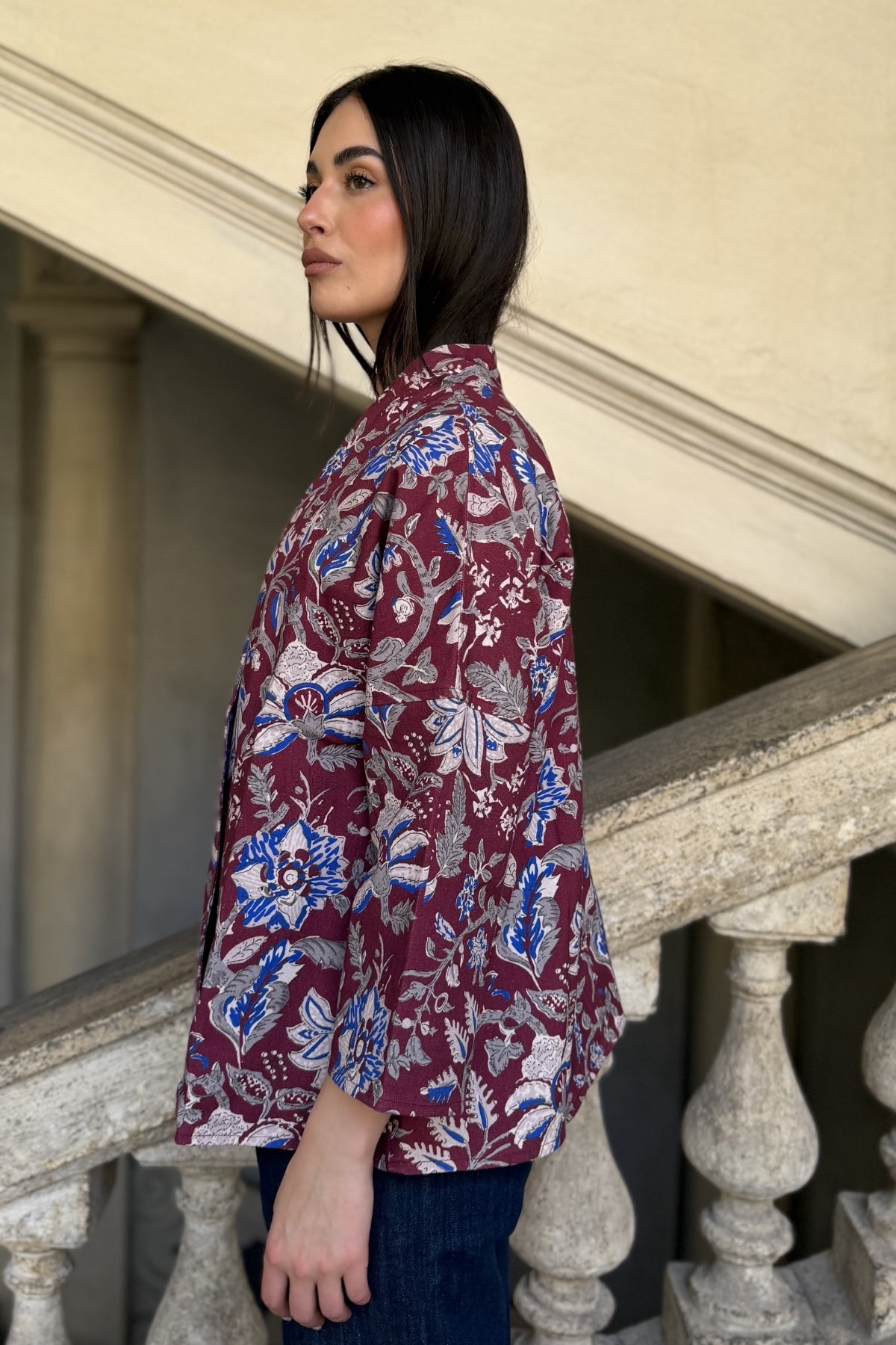 ARTEFILIA-MILANO - giacca eve - BURGUNDY ROYAL