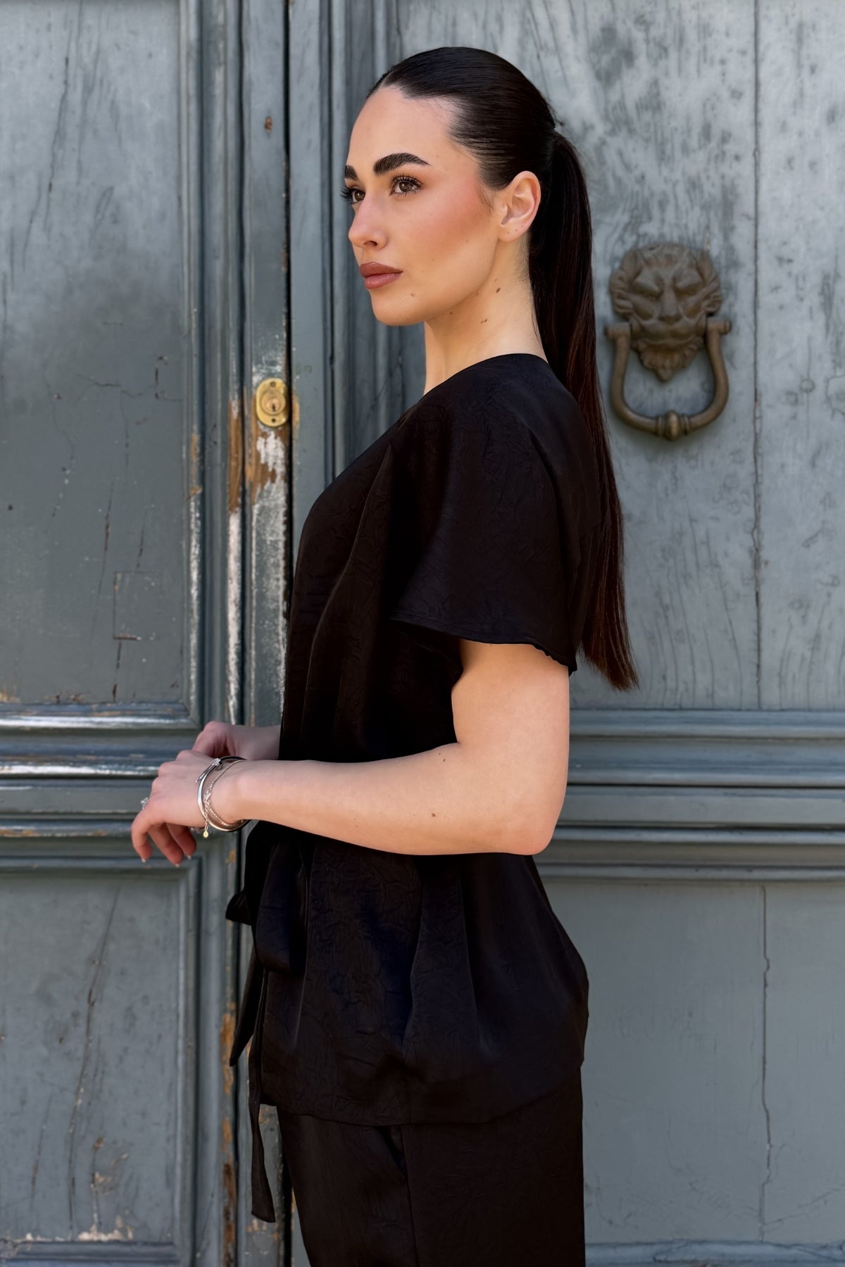 HAPPY 25 - giacca kimono - BLACK