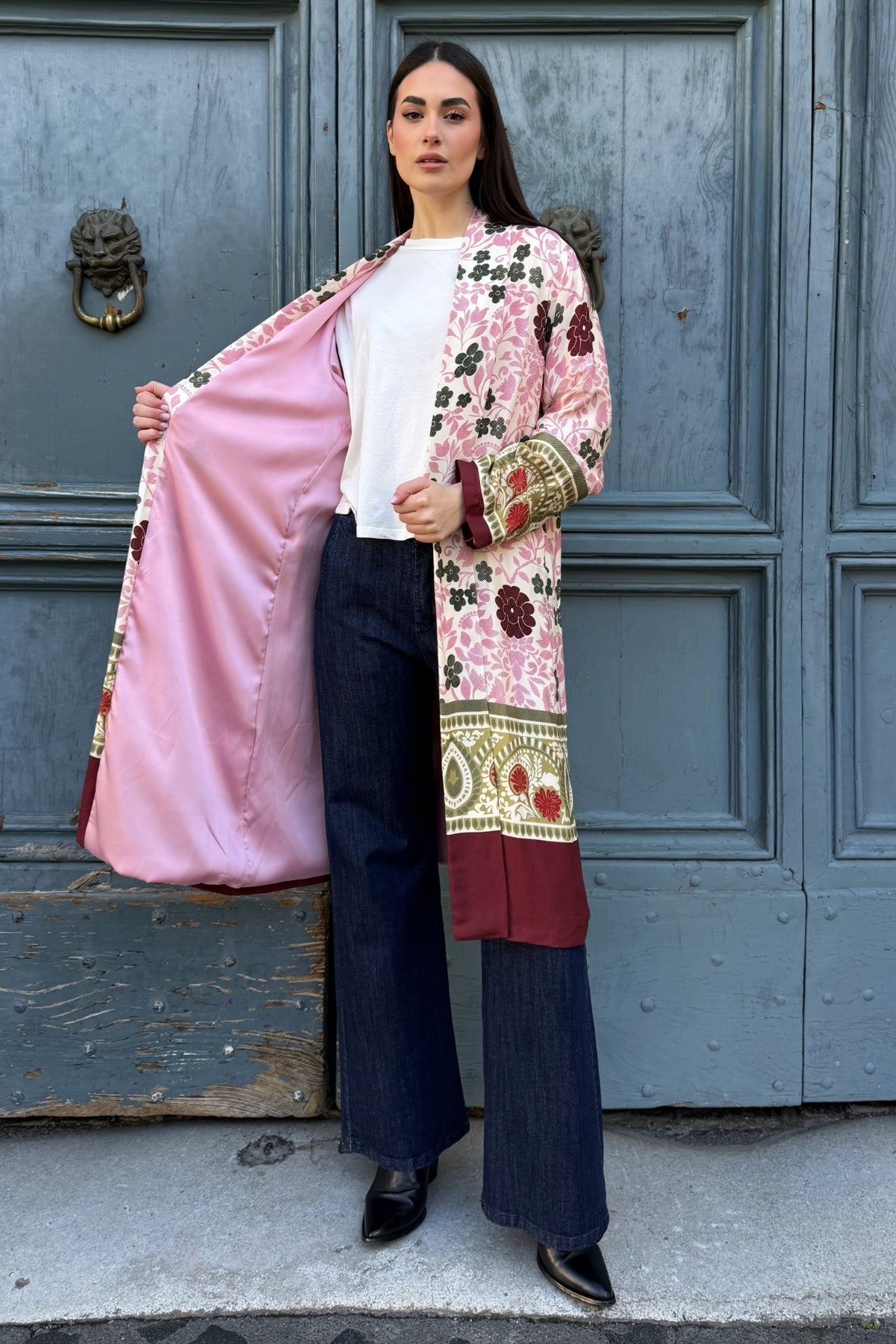 WU-SIDE - kimono mid viscosa - ROSA