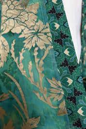 WU-SIDE - giacca kimono devore - SMERALDO