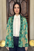 WU-SIDE - giacca kimono devore - SMERALDO