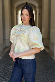 FLOW - giacca jacquard - VERDE