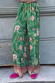 WU-SIDE - pantaloni viscosa - SMERALDO