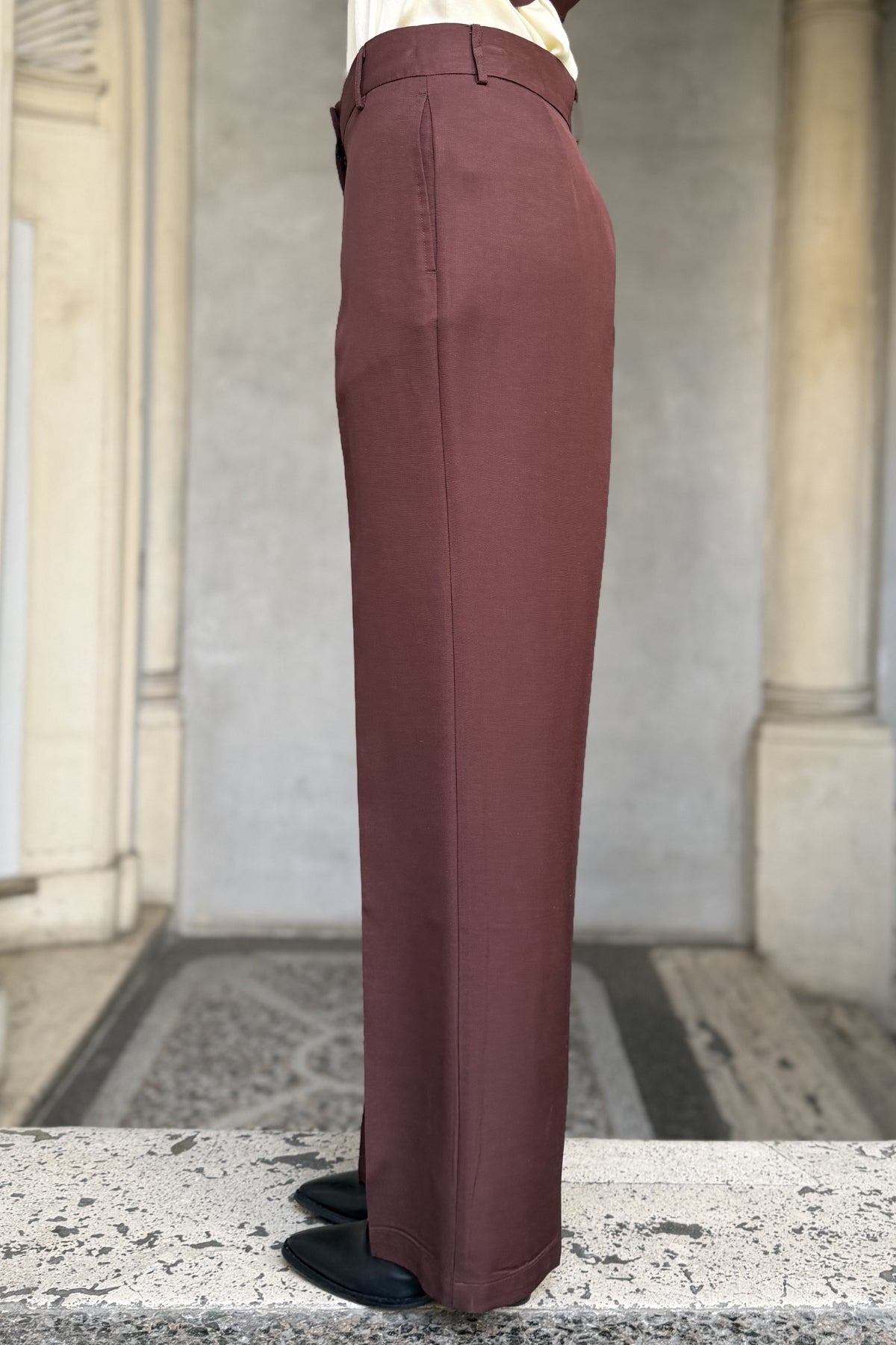 WU-SIDE - pantalone palazzo - CAFFE