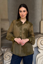 ARTEFILIA-MILANO - camicia solana ricamo - JUNIPER
