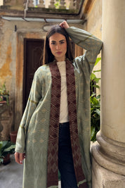 WU-SIDE - kimono mid viscosa - VERDE