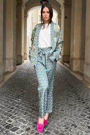 WU-SIDE - pantalone viscosa - VERDE