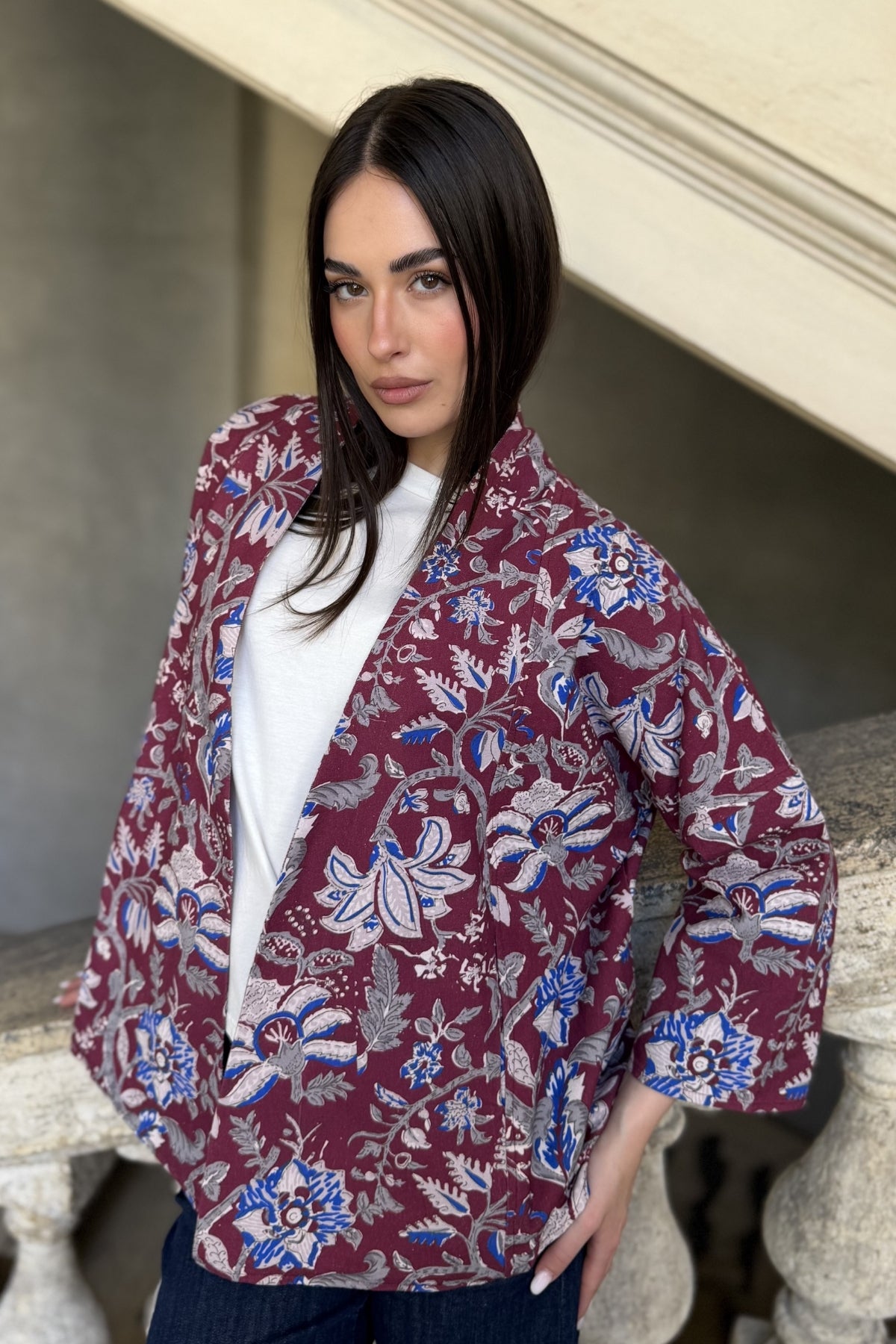 ARTEFILIA-MILANO - giacca eve - BURGUNDY ROYAL