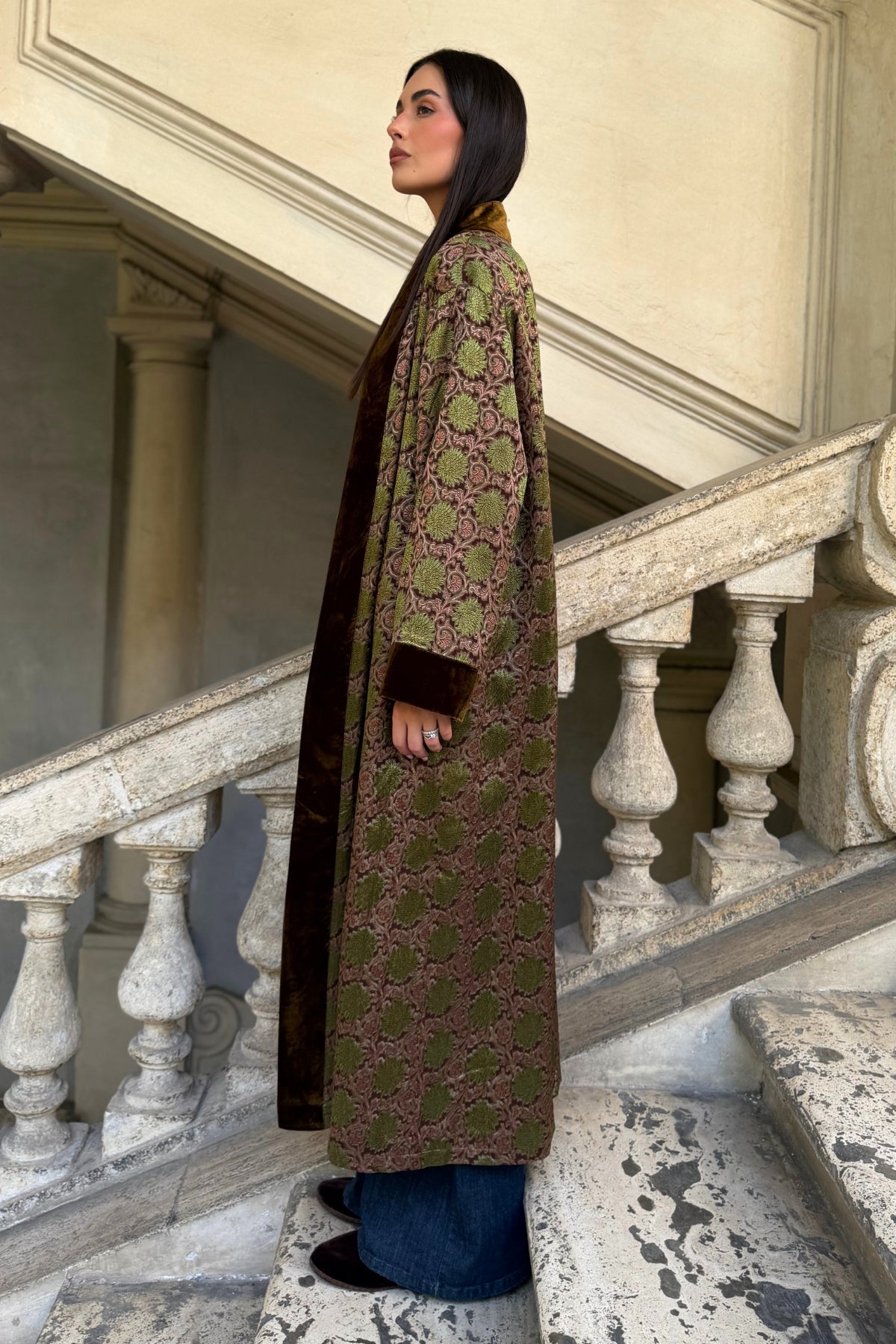 WU-SIDE - kimono seta viscosa - MORO ROSA