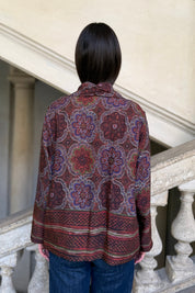 WU-SIDE - giacca kimono viscosa - MARRONE