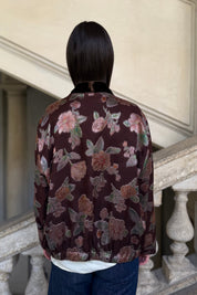 WU-SIDE - giacca bomber seta viscosa - BORDEAUX ROSA