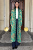 WU-SIDE - kimono devore lungo - SMERALDO