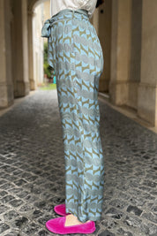 WU-SIDE - pantalone viscosa - VERDE