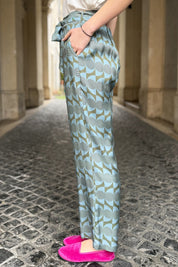 WU-SIDE - pantalone viscosa - VERDE