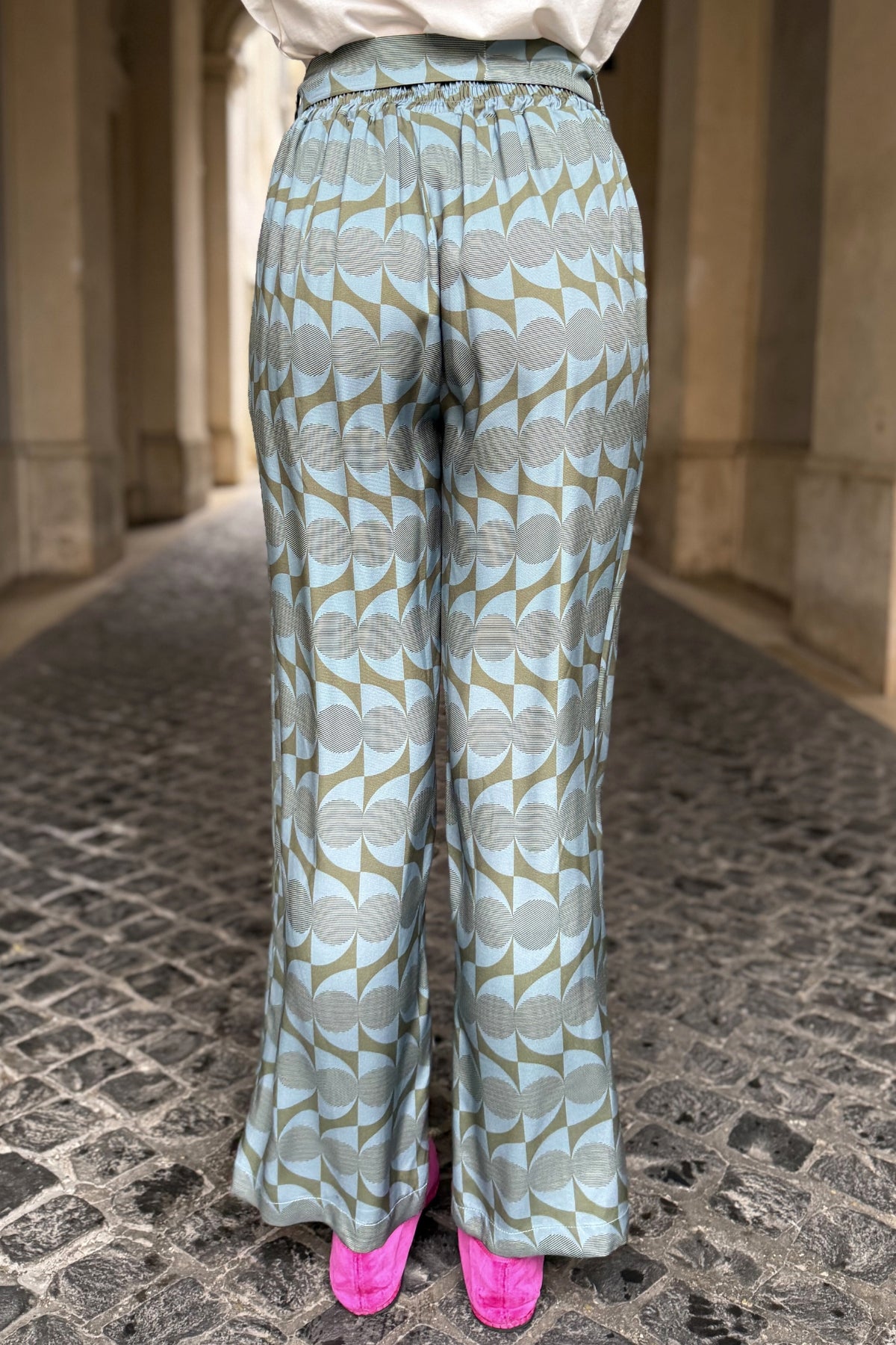 WU-SIDE - pantalone viscosa - VERDE