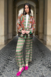 WU-SIDE - pantalone viscosa - MARRONE