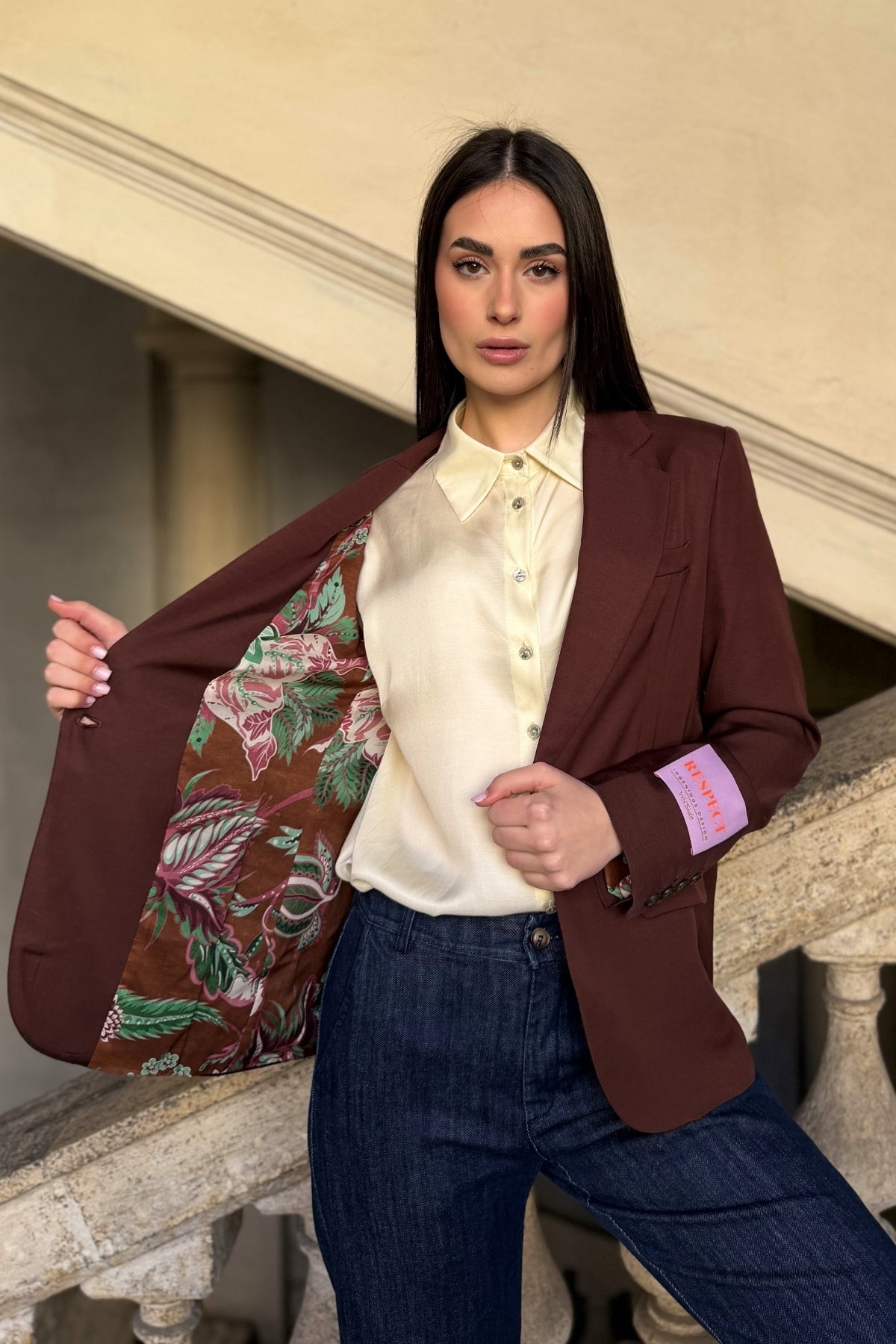 WU-SIDE - giacca blazer - CAFFE