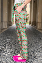 WU-SIDE - pantalone viscosa - MARRONE