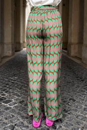 WU-SIDE - pantalone viscosa - MARRONE