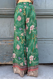 WU-SIDE - pantaloni viscosa - SMERALDO