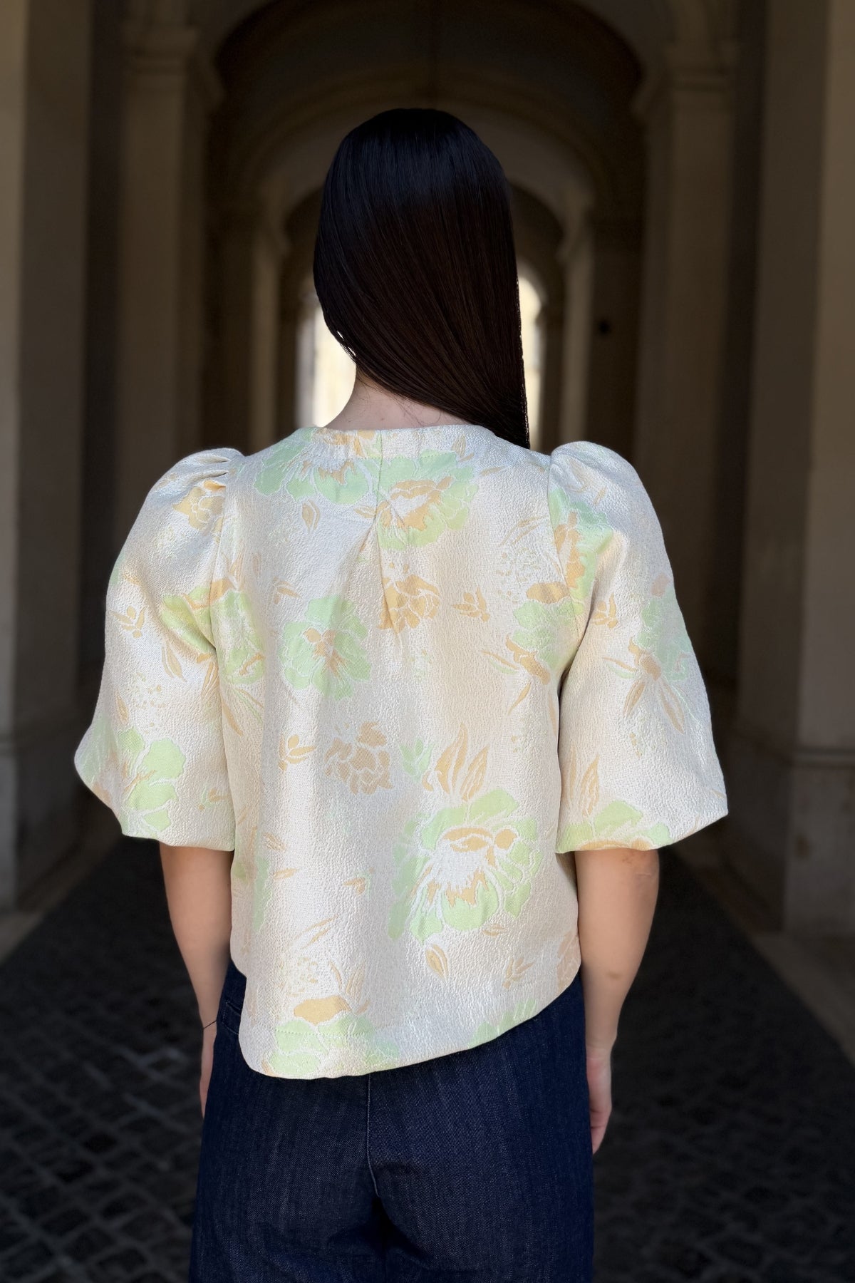 FLOW - giacca jacquard - VERDE