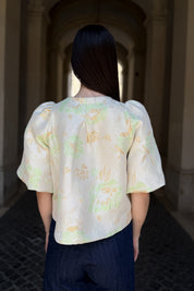 FLOW - giacca jacquard - VERDE