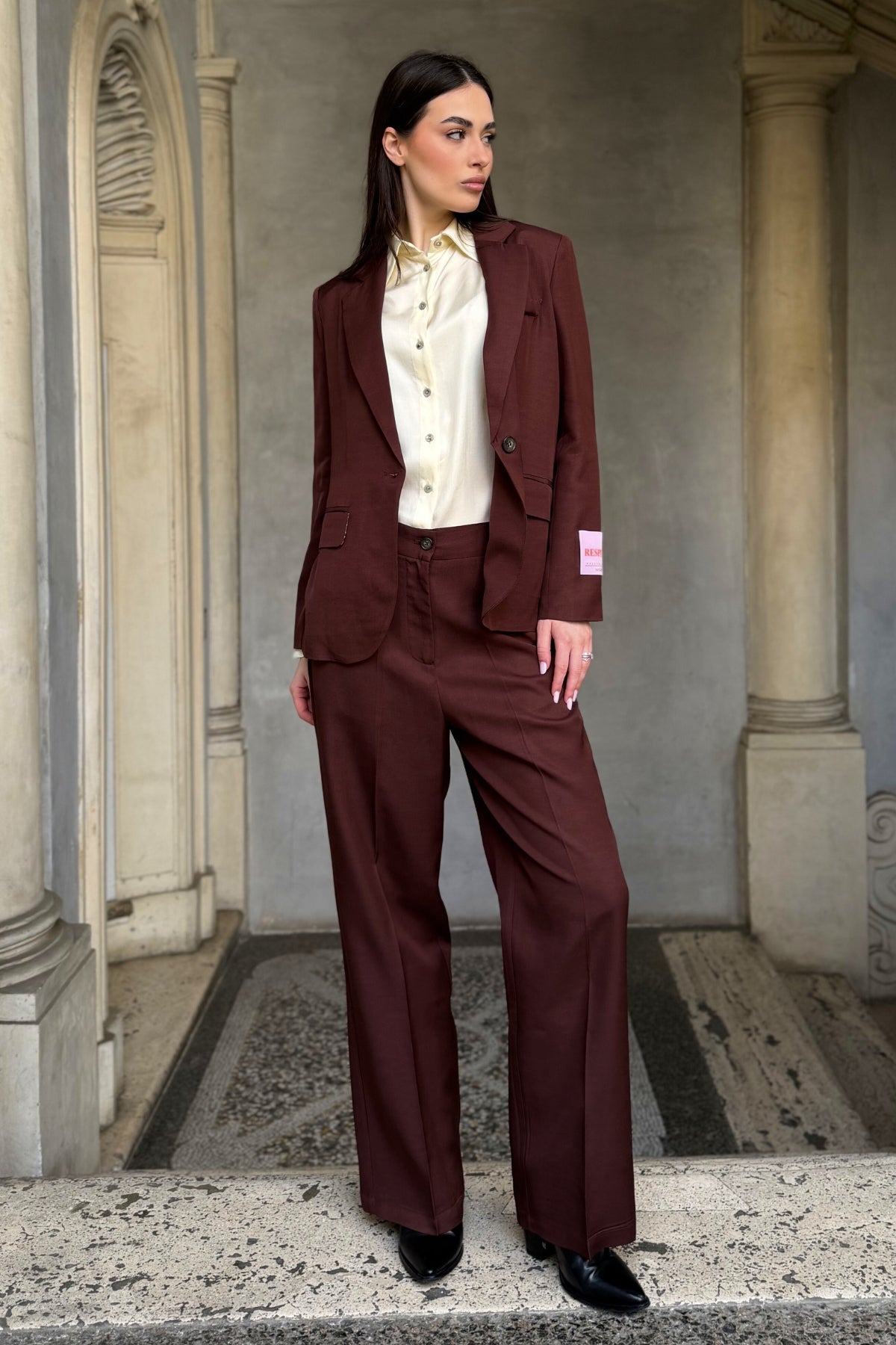 WU-SIDE - pantalone palazzo - CAFFE