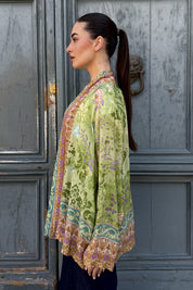 WU-SIDE - giacca kimono viscosa sfoderato - VERDE