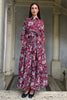 ARTEFILIA-MILANO - abito gina mussola di cotone - BURGUNDY ROYAL