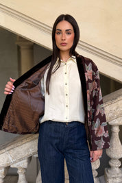 WU-SIDE - giacca bomber seta viscosa - BORDEAUX ROSA