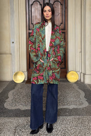 FLOW - kimono samira viscosa fantasia - COFFE ABSTRACT PINK