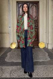 FLOW - kimono samira viscosa fantasia - COFFE ABSTRACT PINK