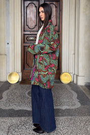 FLOW - kimono samira viscosa fantasia - COFFE ABSTRACT PINK