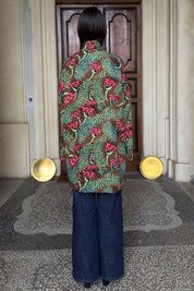 FLOW - kimono samira viscosa fantasia - COFFE ABSTRACT PINK