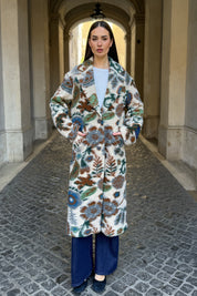 WU-SIDE - cappotto jacquard - BURRO