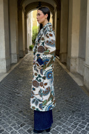 WU-SIDE - cappotto jacquard - BURRO